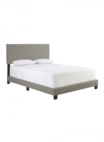 Zander Padded Platform Bed Without Mattress Grey Super King