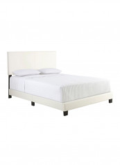 Zander Padded Platform Bed Without Mattress White Super King