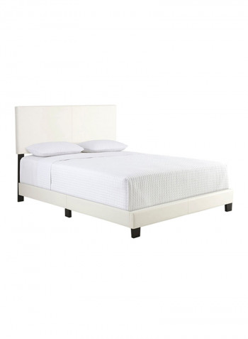 Zander Padded Platform Bed Without Mattress White Super King