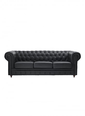 3-Seater Ingles Sofa Black 94x200x83centimeter