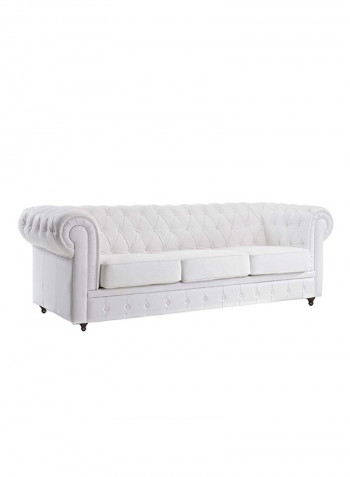 3-Seater Ingles Sofa White 94x200x83centimeter