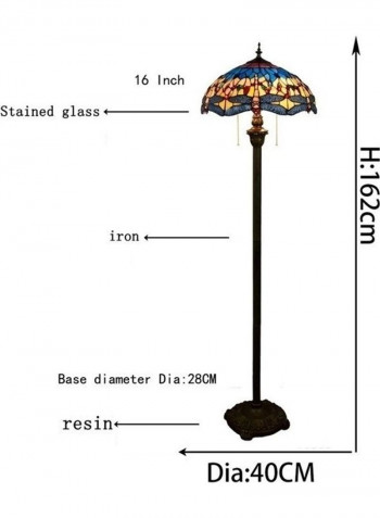 Stained Glass Tiling Floor Lamp UK Plug Multicolour