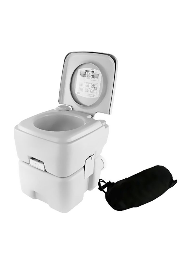 Toilet Porta Potty Seat Grey/Black 16.5x14.6x16.9inch