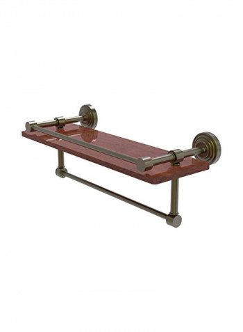 Waverly Place Collection Integrated Towel Bar Shelf Brown 16inch