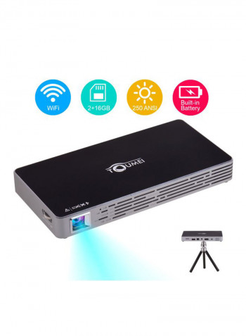 Mini Smart DLP Projector 250 ANSI Lumens OS2899EU Black/Silver