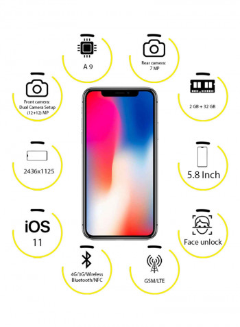 iPhone X With FaceTime Space Gray 64GB 4G LTE