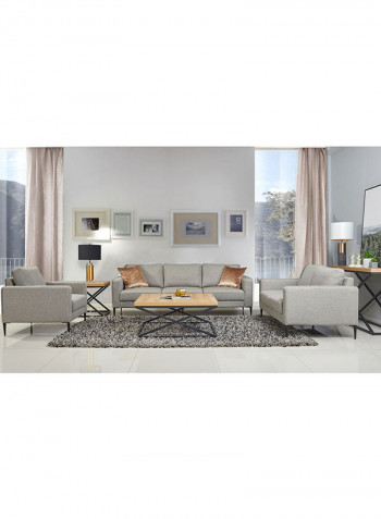 Stockholm 3-Seater Sofa Grey 91x226cm