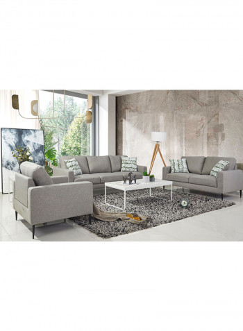 Stockholm 3-Seater Sofa Grey 91x226cm