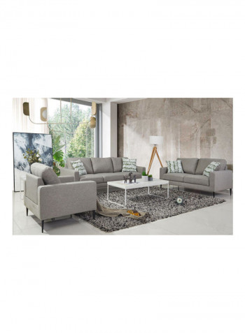 Stockholm 3-Seater Sofa Grey 91x226cm