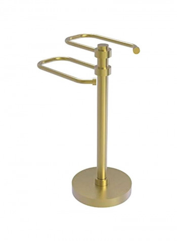 Two Arm Guest Towel Holder Gold 8.5x8x15inch