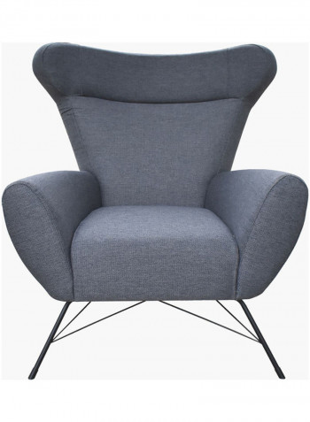 Winston Easy Chair with Stool Grey 98 x 90cm