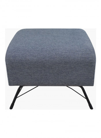 Winston Easy Chair with Stool Grey 98 x 90cm