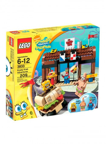 مجموعة قطع بناء مغامرات مطعم مقرمشات سلطع من مسلسل SpongeBob SquarePants من 209 قطعة