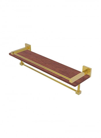Montero Collection Wooden Towel Shelf Gold/Brown 22inch