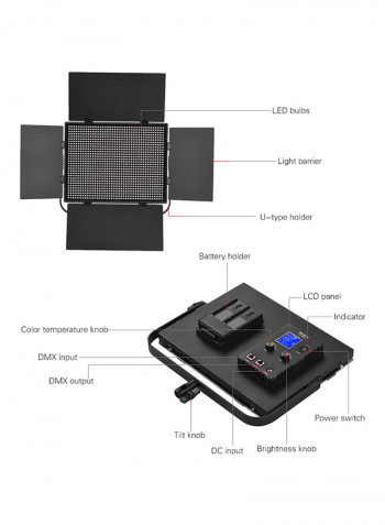 Professional Slim Metal LED Video Light VL-D85T Black