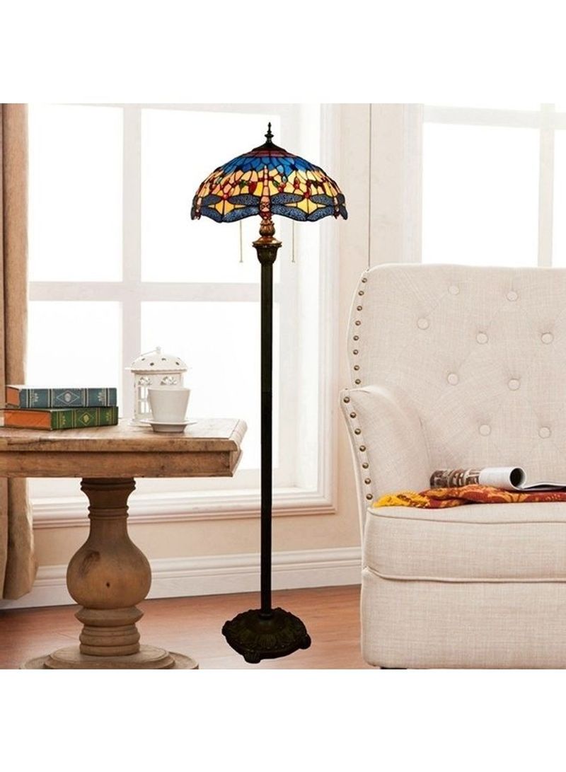 Art Creative Stained Glass Tiling Floor Lamp Multicolour