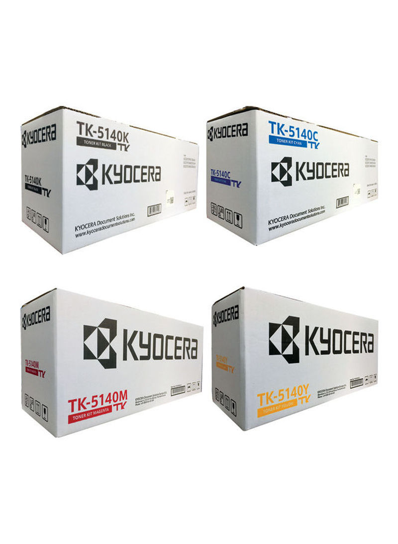 Original Toner TK-5140 4 Colour Toner Multipack (TK-5140 K/C/M/Y) ECOSYS M6030cdn M6530cdn ECOSYS P6130cdn Multicolour