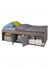 Kidsaw Storage Single Bed With Mattress Grey