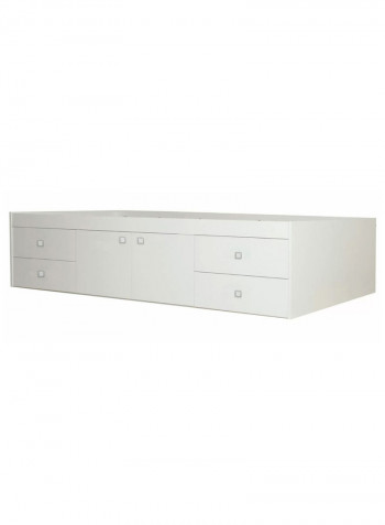 Kidsaw Storage Single Bed With Mattress White
