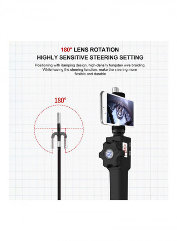 Steering Endoscope Photo Taking And Video Recording Industrial Manual Black 40.00x8.00x20.00cm