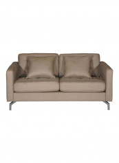 Torino Double Seater Sofa With Double Cushions Brown 162x80x90cm