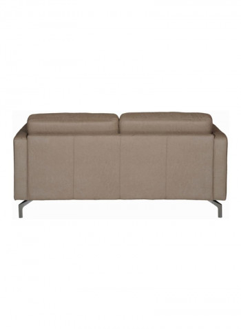 Torino Double Seater Sofa With Double Cushions Brown 162x80x90cm