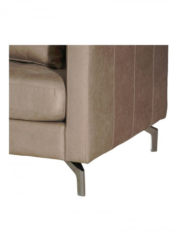 Torino Double Seater Sofa With Double Cushions Brown 162x80x90cm