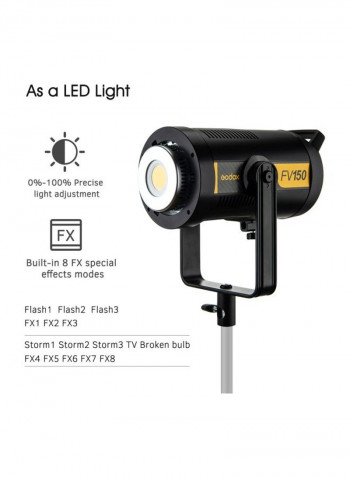 High Speed Sync Flash LED Light 48.2x22.1x26.6centimeter Black