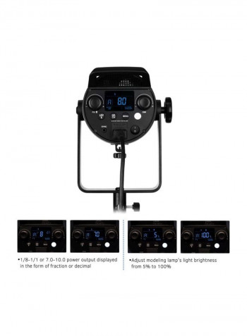 High Speed Sync Flash LED Light 48.2x22.1x26.6centimeter Black