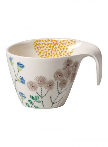 12-Piece Flow Couture Breakfast Cup And Saucer Set White/Grey/Blue