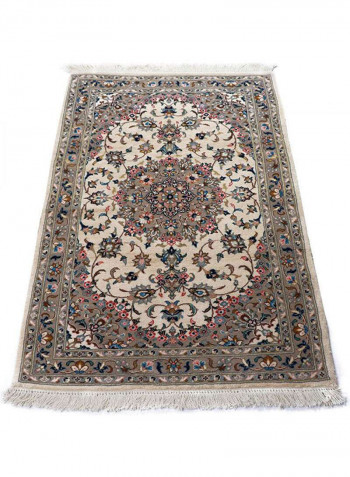 Al Fuad Beautiful Vegetable Dyed Iranian Kashan Woollen Carpet Multicolour 91x152cm