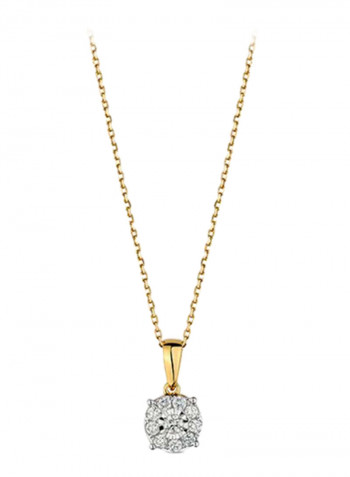 18K Gold Chain Link Pendant Necklace