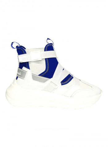 Women's Contrast High-Top Sneakers Blue/White