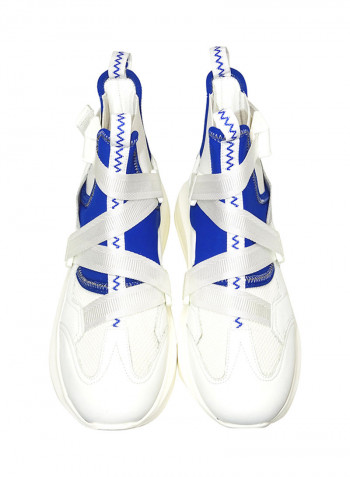 Women's Contrast High-Top Sneakers Blue/White
