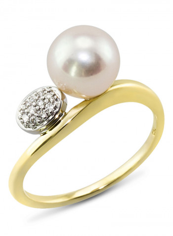 18K Yellow Gold Freshwater Pearl Ring