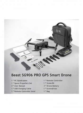 SG906 PRO GPS RC Drone with Camera 4K 5G Wifi 2-axis Gimbal 25mins Flight Time Brushless Quadcopter Follow Me MV Gesture Photo With Portable Bag 2 Battery 30.5*14.5*24cm