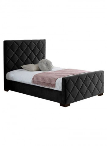 Bed Frame With Mattress Black 120 x 200centimeter