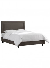 Border Bed Without Mattress Grey 180 x 200centimeter