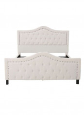 Livi Upholstered Bed Frame And Headboard Set Without Mattress Grey 120 x 200centimeter