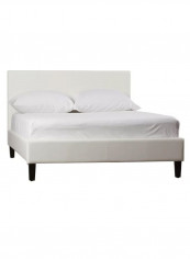 Modern Platform Bed With Mattress White 200 x 200centimeter