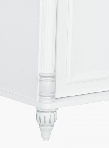 Carla Mirror Wardrobe White