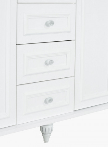 Carla Mirror Wardrobe White