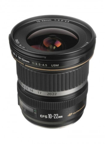 EF-S 10-22mm f/3.5-4.5 USM Digital Camera Lens For Canon Black