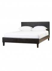 Modern Platform Bed With Mattress Black 200 x 200centimeter