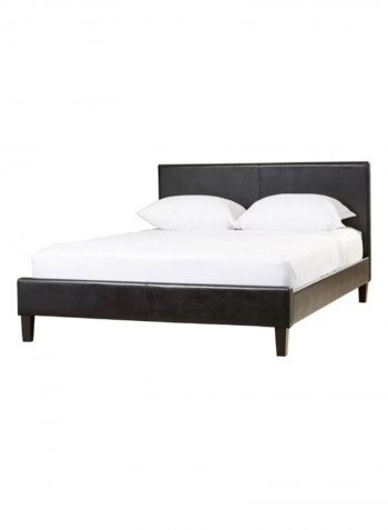 Modern Platform Bed With Mattress Black 200 x 200centimeter