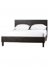 Modern Platform Bed With Mattress Brown 200 x 200centimeter