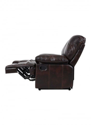 Glider 2-Seater Recliner Sofa Brown 180x100x100centimeter