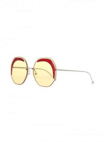 Women's Full Rim Hexagonal Sunglasses - Lens Size: 61 mm