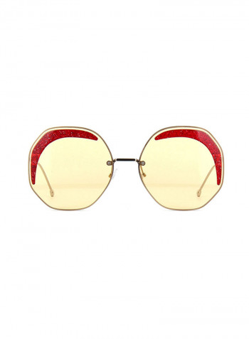 Women's Full Rim Hexagonal Sunglasses - Lens Size: 61 mm
