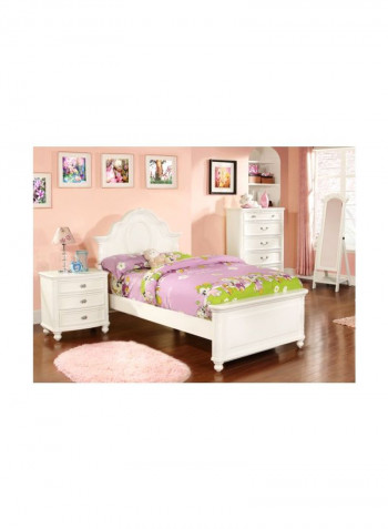 Melissa Wooden Single Bed White 122 x 202cm
